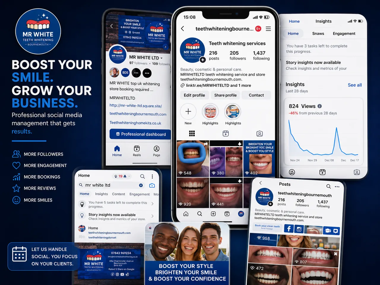 Social media management services showcase