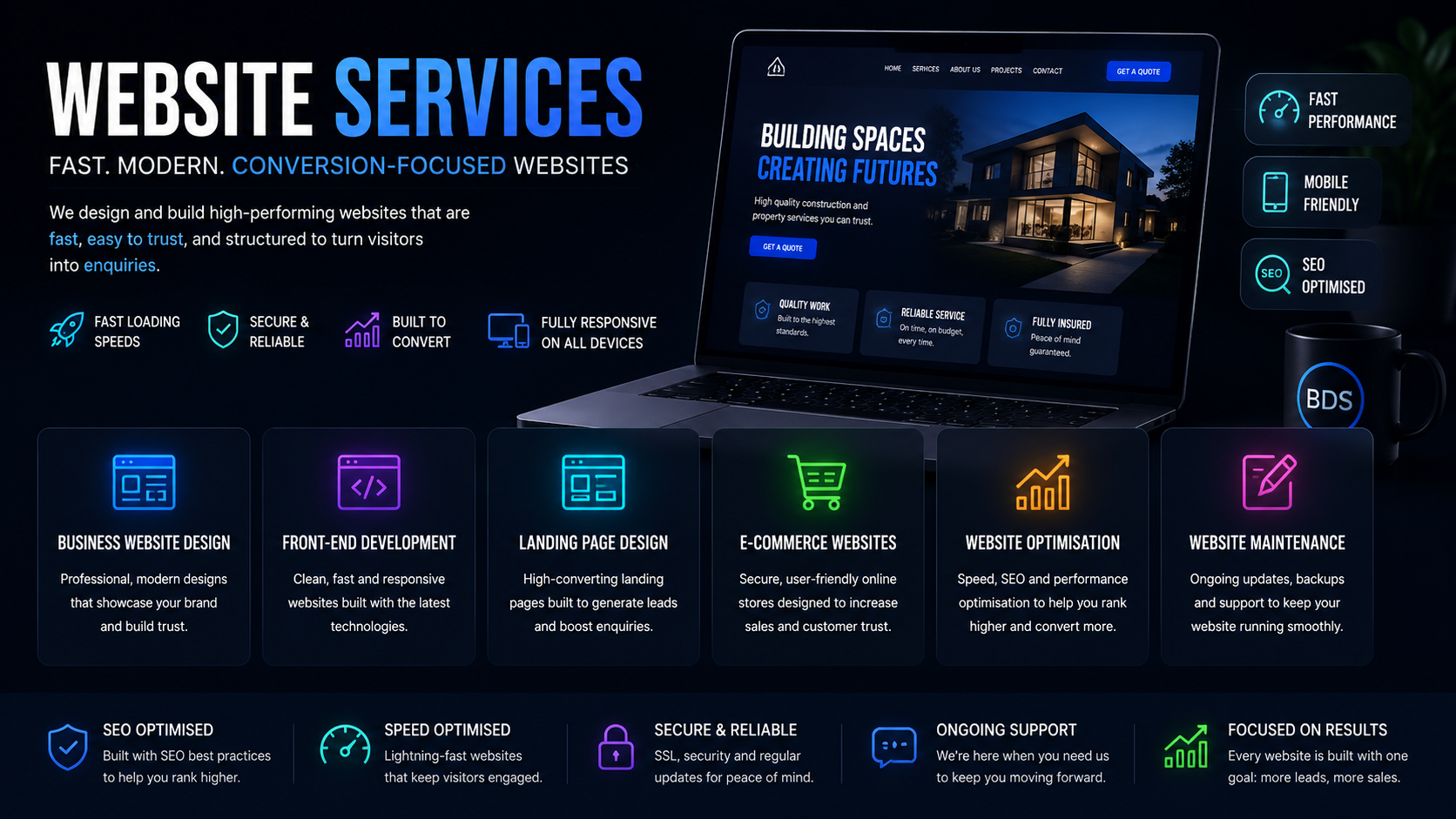 Website design and front-end build services by Bryant Digital Solutions